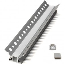 Προφίλ Αλουμινίου Γυψοσανίδας Εσωτερική Γωνία 2m για ταινία LED με Κάλυμμα 99ACC61